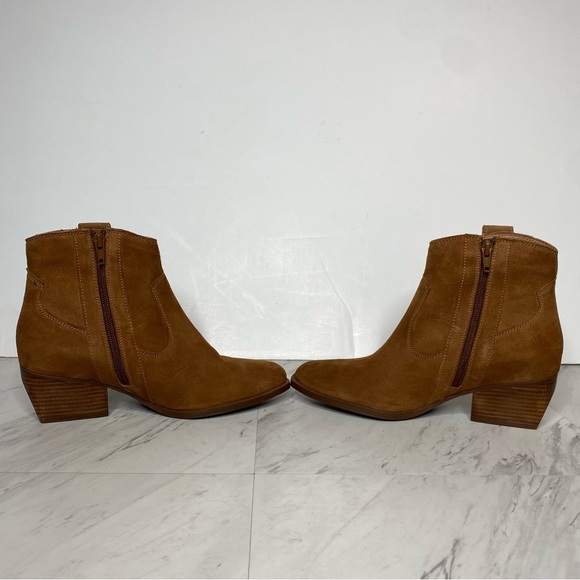 Seychelles Brown Suede Stacked Heel Bootie 6.5 - Picture 5 of 14